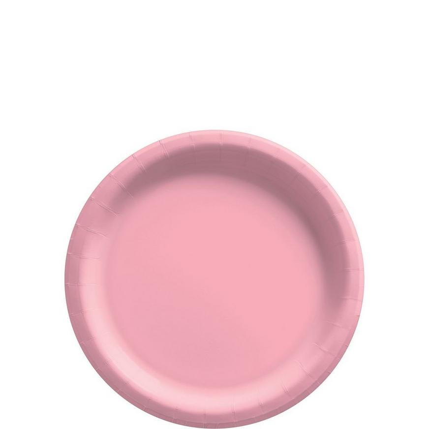 Pink Extra Sturdy Paper Dessert Plates, 6.75in, 20ct